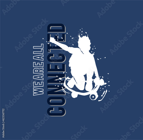 Skateboarding,NYC,Brooklyn Skate park typography, tee shirt graphics, vectors.