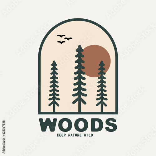 Mountain and Camping Life illustration, outdoor adventure , Vector graphic for t shirt and other uses.