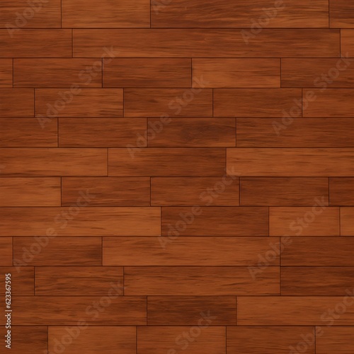 Texture of wooden parquet floor with square elements. Exterior outdoor wooden decking or flooring background. Background use concept. Generative AI © 360VP