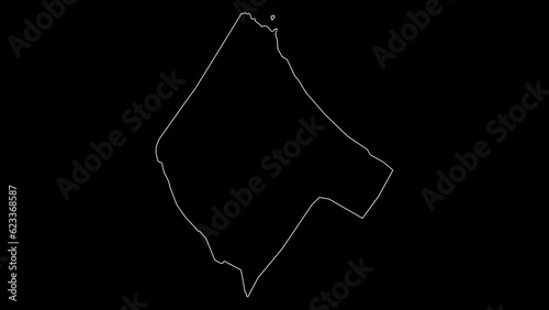 Awdal region map of Somalia outline animation photo