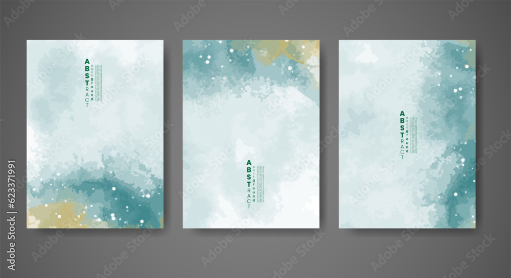 Cover template with watercolor background. Design for your cover, date, postcard, banner, logo.