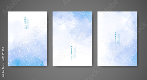 Cover template with watercolor background. Design for your cover, date, postcard, banner, logo.