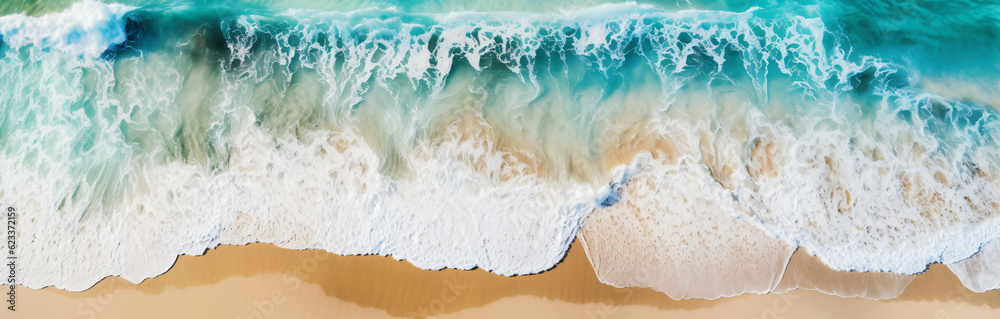 Surf surfing sport seascape summer vacation holiday waves travel sea background panorama - Surfboard ocean sand beach, coastline, seascape from above, drone shot style Surf surfing sport seascape summer vacation holiday waves travel sea background panorama - Surfboard ocean sand beach, coastline, seascape from above, drone shot style