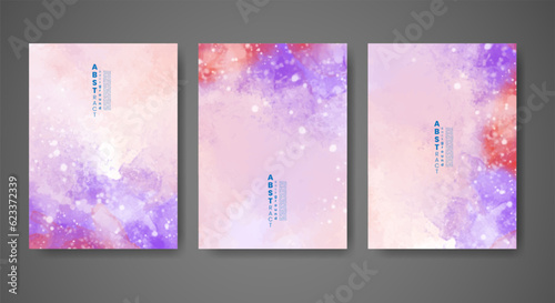 Cover template with watercolor background. Design for your cover, date, postcard, banner, logo.