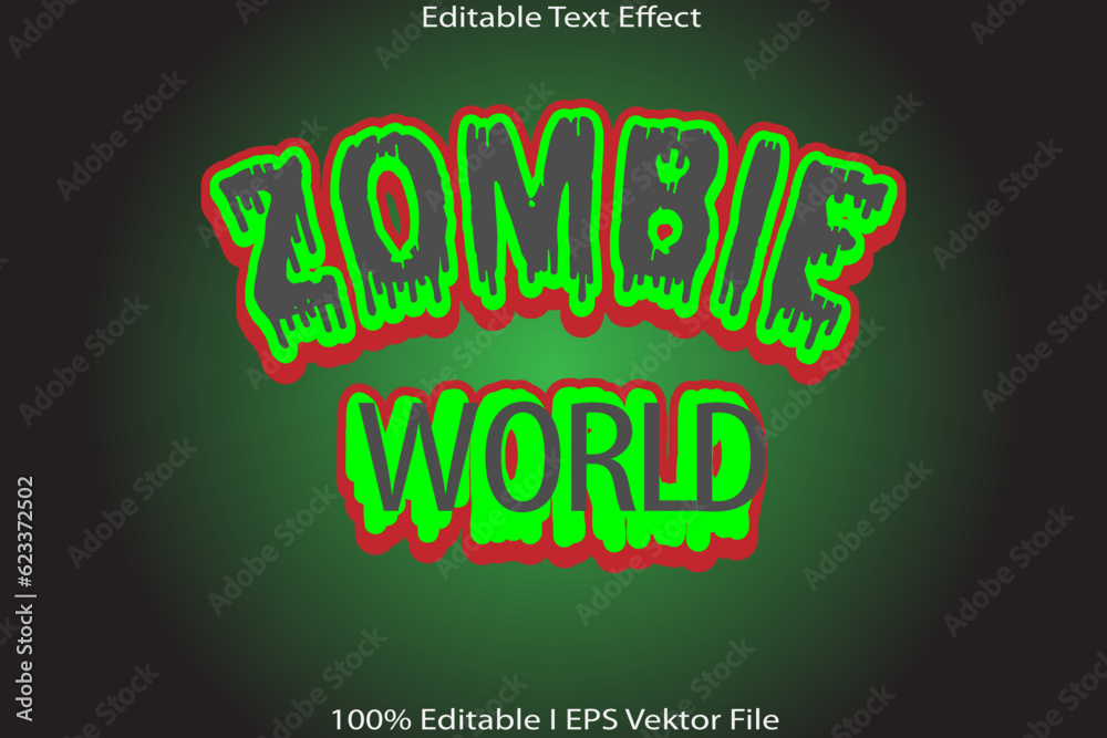 Zombie World Editable Text Effect Zombie World Editable Text Effect