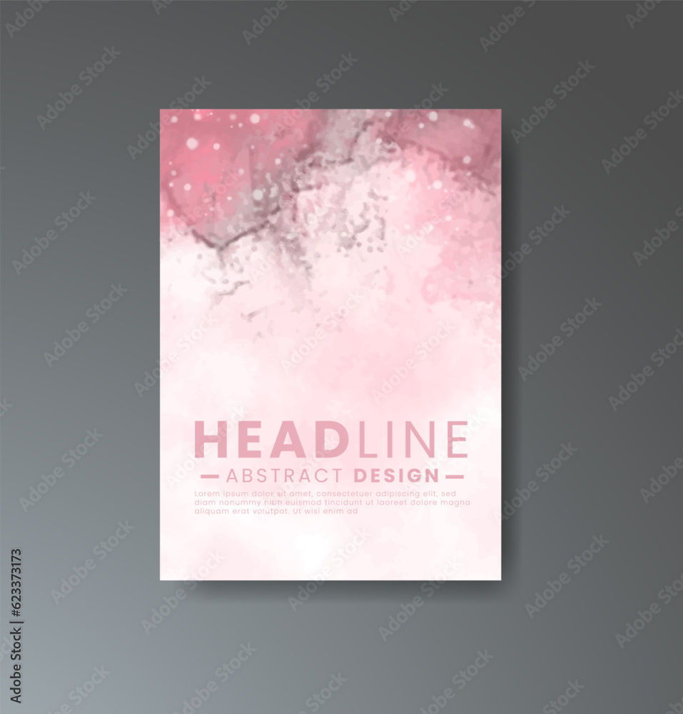 Fototapeta premium Cover template with watercolor background. Design for your cover, date, postcard, banner, logo.