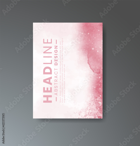 Cover template with watercolor background. Design for your cover, date, postcard, banner, logo. © REZI