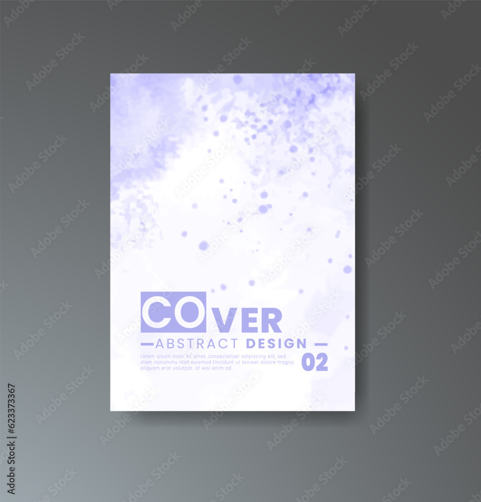 Cover template with watercolor background. Design for your cover, date, postcard, banner, logo.