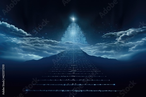 Stairway to heaven. A contemporary interpretation. "Jacob had a dream in which he saw a stairway resting on the earth, with its top reaching to heaven" Genesis 28