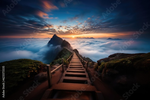 Stairway to heaven.  Jacob had a dream in which he saw a stairway resting on the earth  with its top reaching to heaven  Genesis 28
