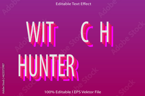 Witch Hunter Editable Text Effect