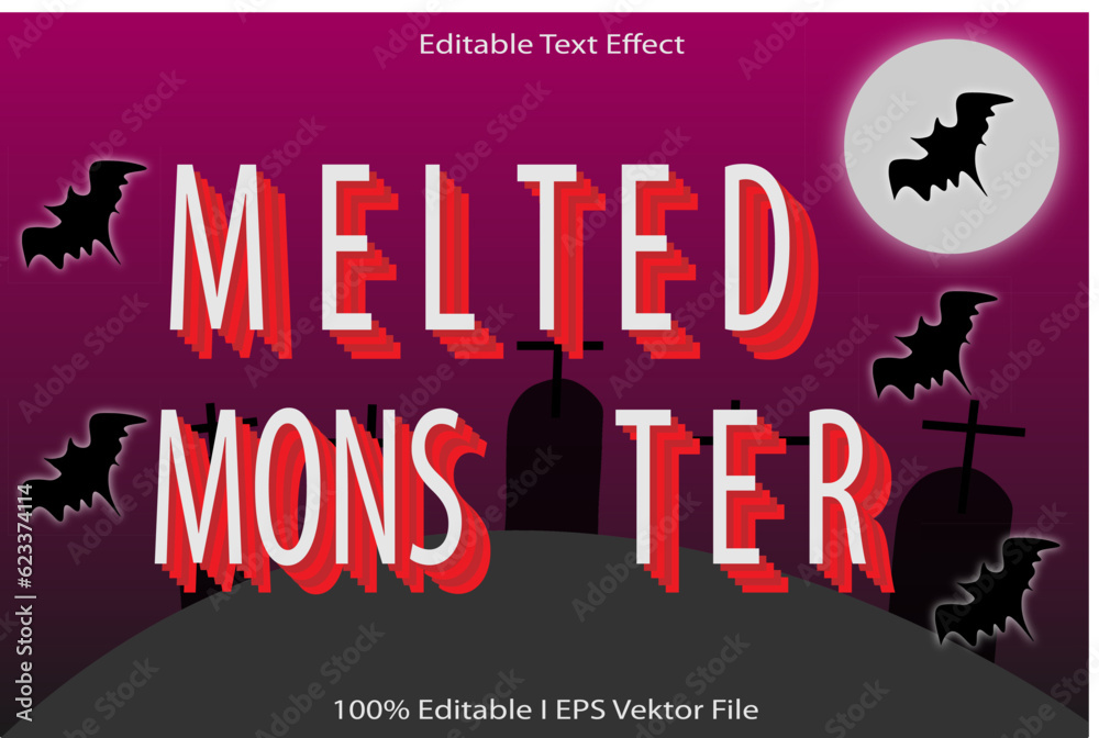 Melted Monster Editable Text Effect