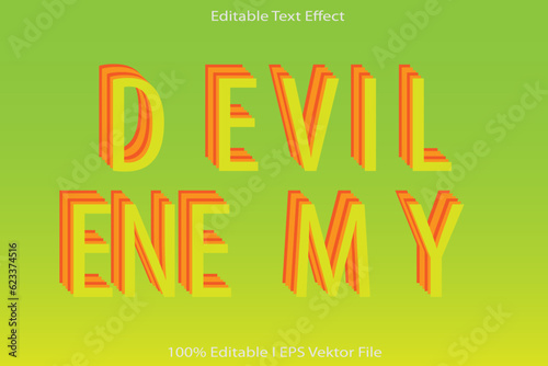Devil Enemy Editable Text Effect