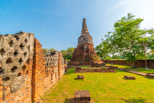The ruins of the Wat Phra Si Sanphet temple in Ayutthaya Historical Park  a UNESCO world heritage site  Thailand