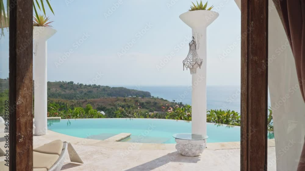 custom made wallpaper toronto digitalLuxury hotel room with infinity pool right outside the door overlooking mountains and ocean