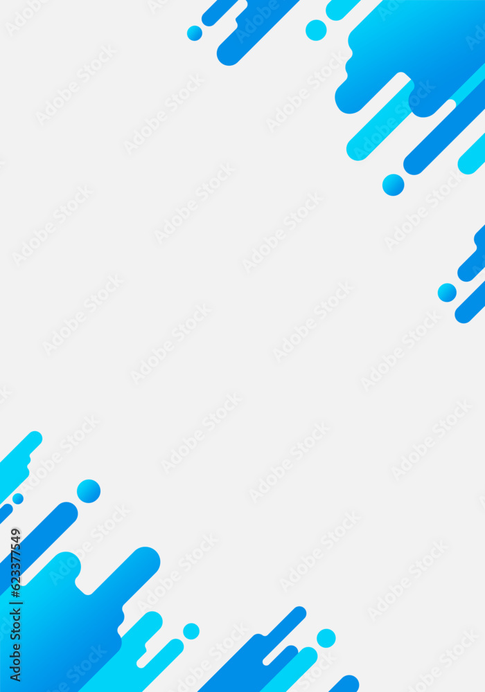 Fototapeta premium Simple background gradient illustration vector template backdrop blue drip water editable