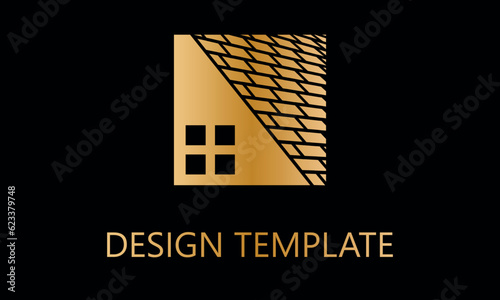 roof shingles vector logo template