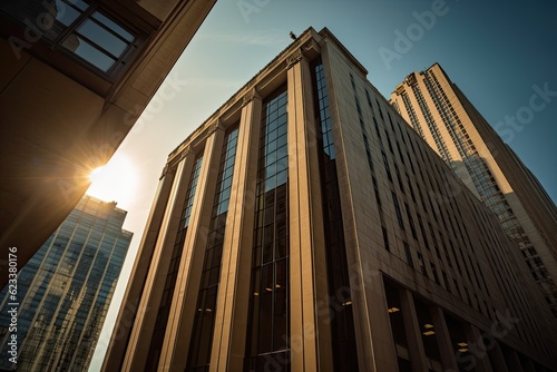 Modern skyscrapers in the business district