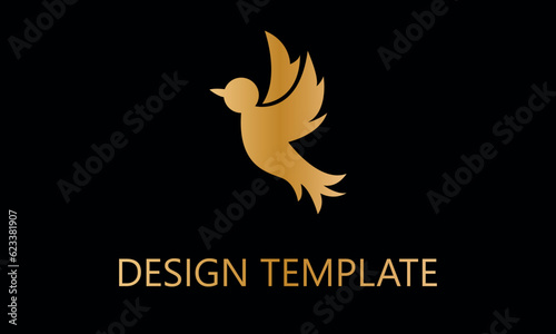 flying bird vector logo template