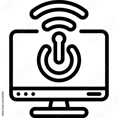 smart television line icon