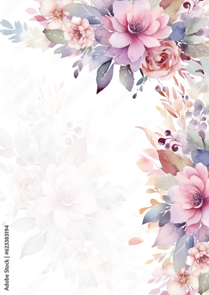 Elegant autumn botanical vector design suitable for banner, cover, invitation. wedding invitation card template.