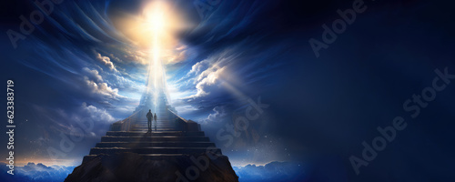 Stairway to heaven with copy space. 