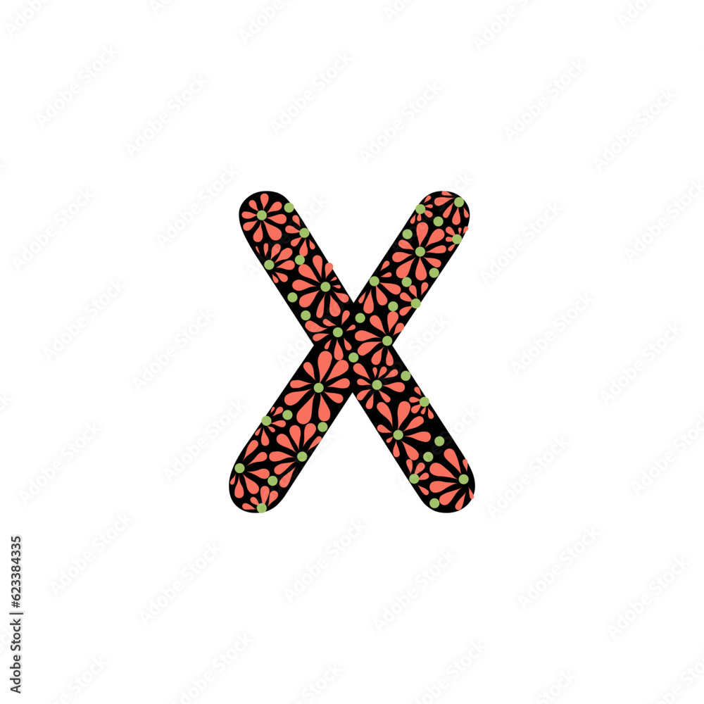 Flower Alphabet of the English language - letter - Flower Alphabet of the English language - letter -