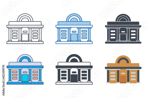 Library icon symbol template for graphic and web design collection logo vector illustration