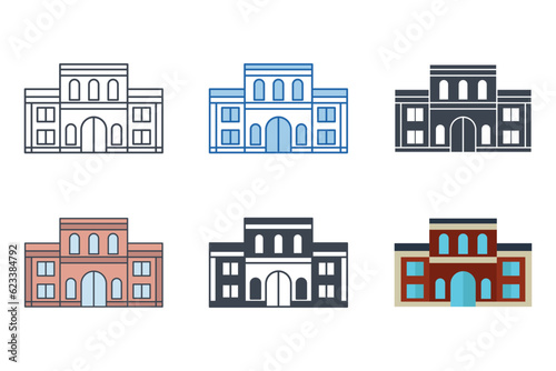 School icon symbol template for graphic and web design collection logo vector illustration