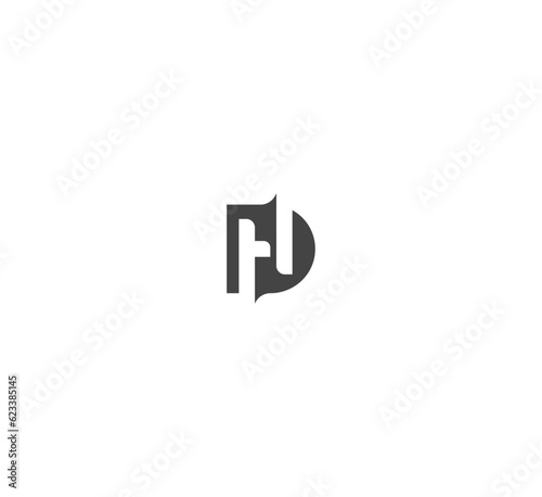DH, HD Letter Initial Icon Logo Design Vector Illustration.
