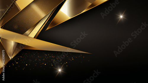 Gold Abstract Luxury background. Generative AI. © s1llu