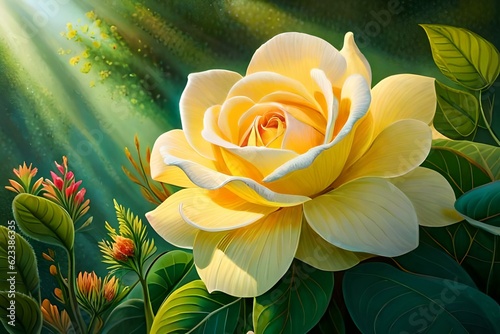 yellow rose in the garden