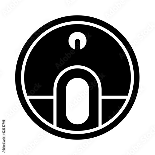 Robot Vaccum Glyph Icon Design