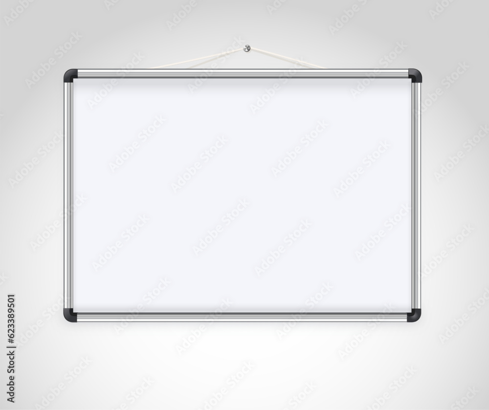 Magnetic marker whiteboard realistic Empty whiteboard with marker pens and magnets. Business presentation office whiteboard isolated vector mockup. Vector Magnetic marker whiteboard realistic Empty whiteboard with marker pens and magnets. Business presentation office whiteboard isolated vector mockup. Vector
