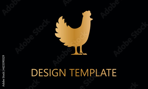 hen chicken vector logo template