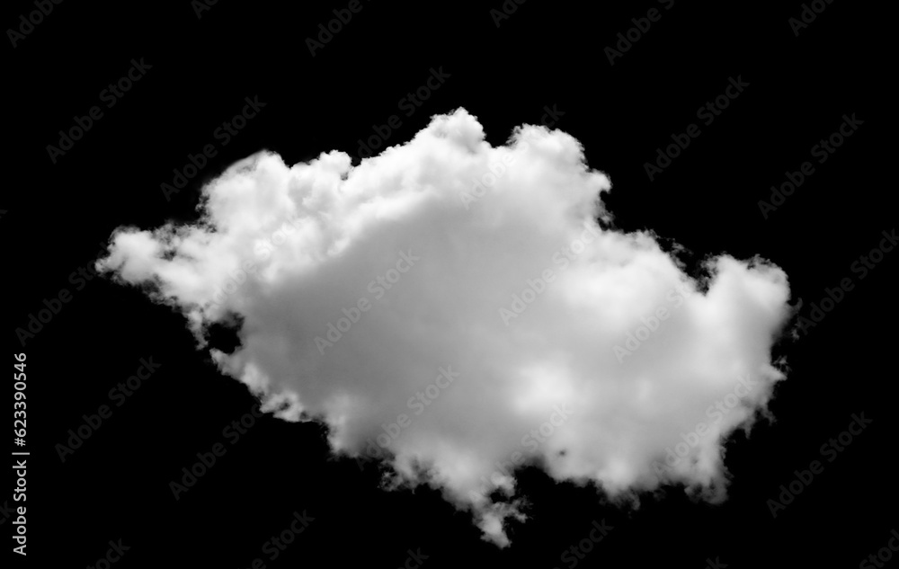 Set of white clouds or fog for design isolated on black background. Set of white clouds or fog for design isolated on black background.