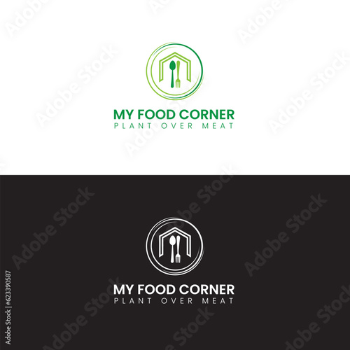 my food corner, restaurant logo, food logo