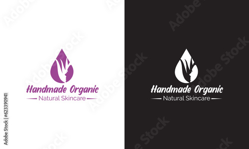 Handmade organic logo, soap logo, organic beauty logo