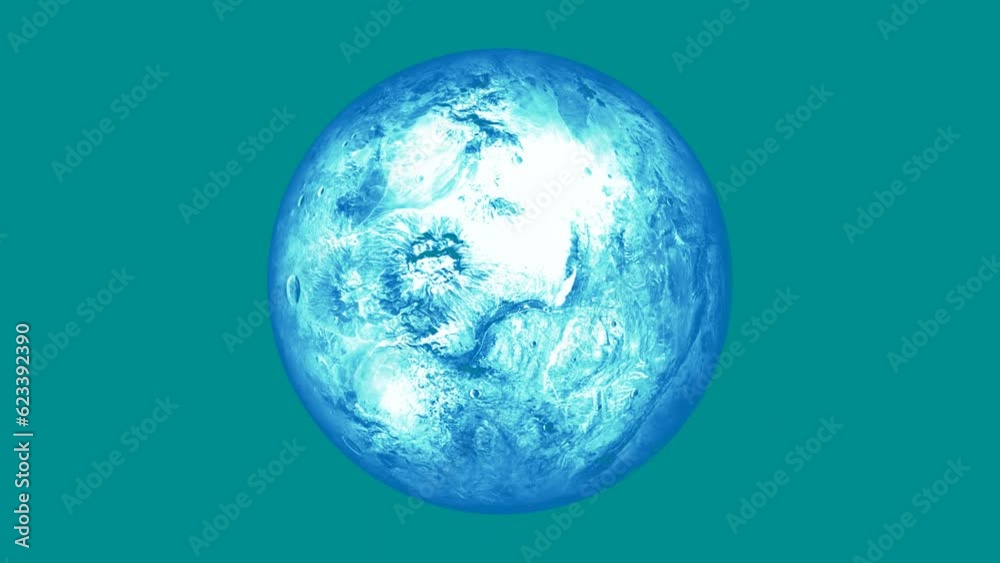 Fictional planet glob space on spinning Fictional planet glob space on spinning