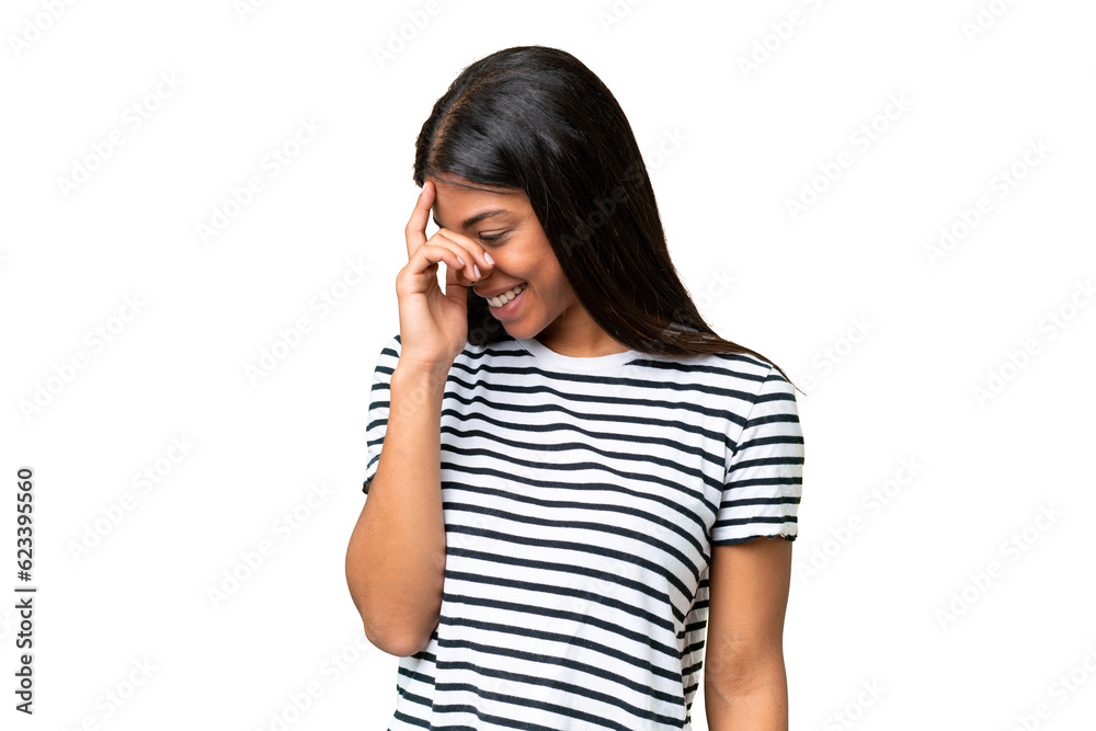 Young African american woman over isolated background laughing Young African american woman over isolated background laughing