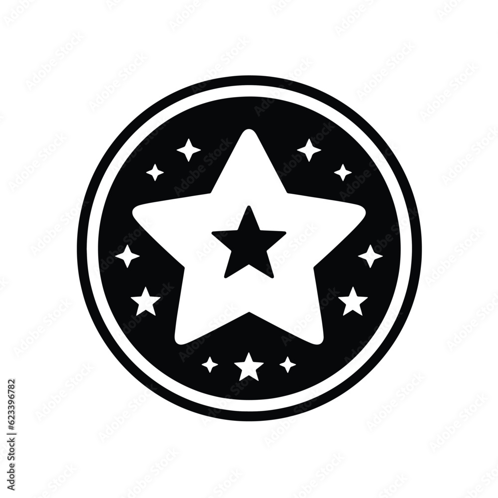 star logo design in circle, icon, vector illustration isolated star logo design in circle, icon, vector illustration isolated