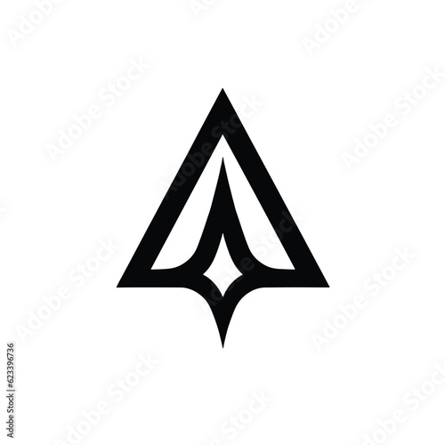 triangle logo design , vector illustration isolated