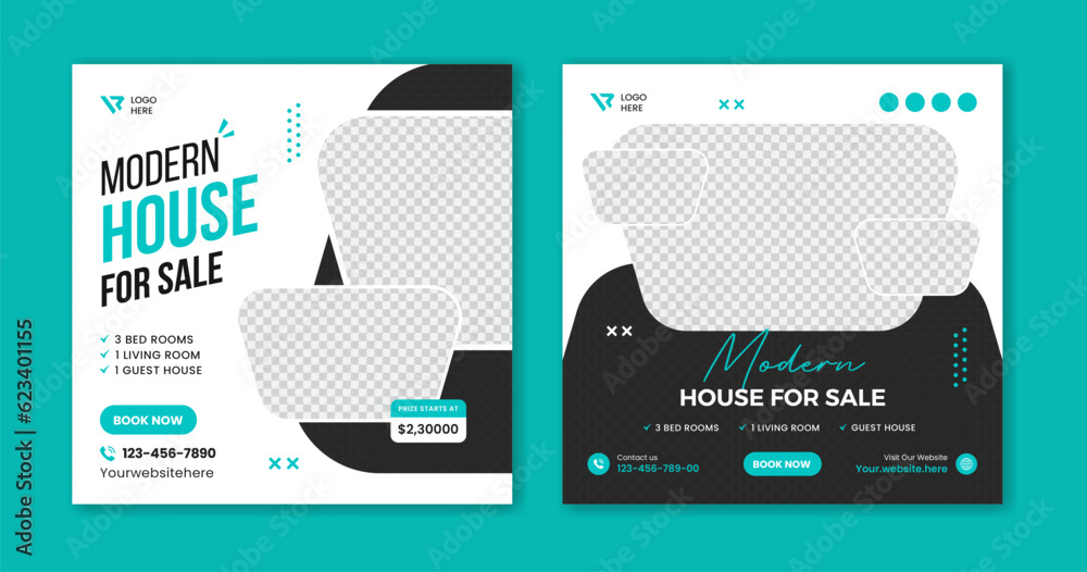 Real Estate Social Media Post Layout template design Real Estate Social Media Post Layout template design