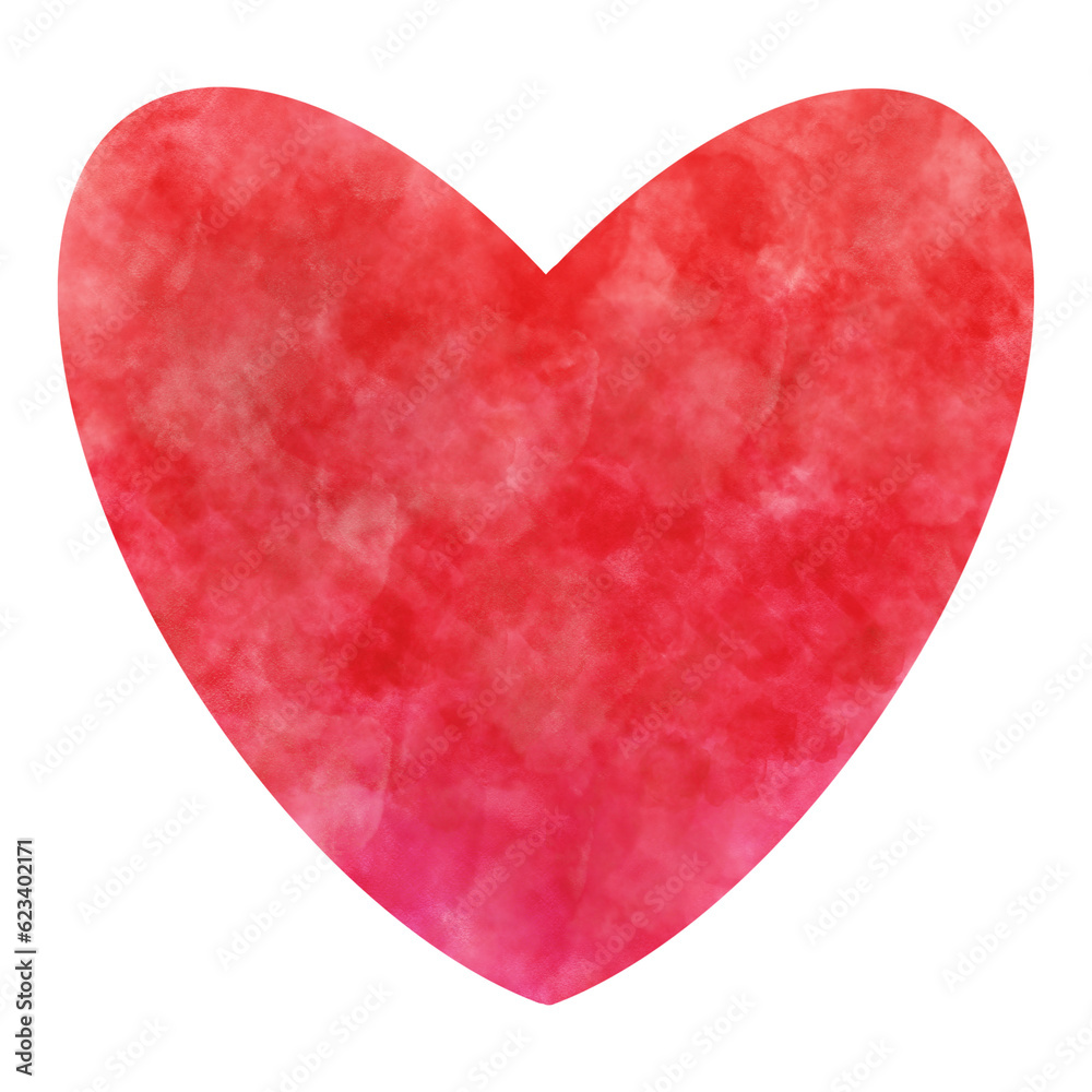 colorful red heart