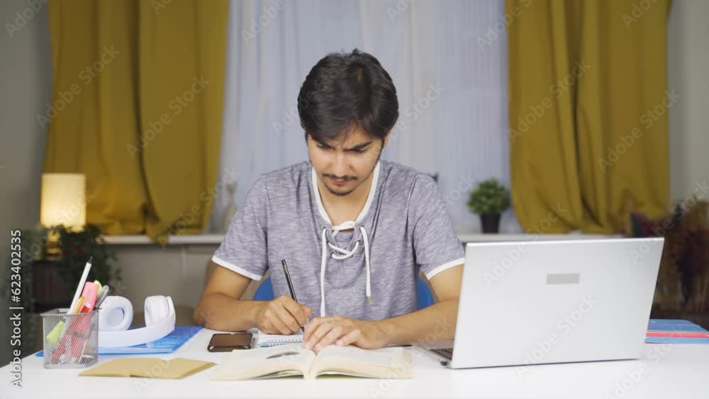 Angry And Nervous Male Student. Angry And Nervous Male Student.