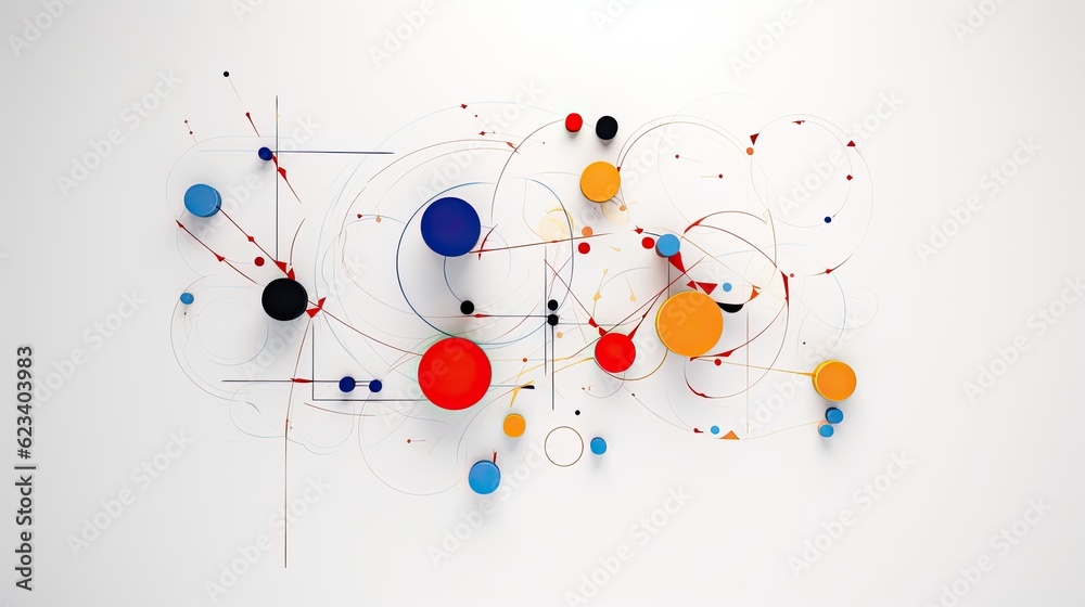 An abstract concept depiction on a white background, generative ai An abstract concept depiction on a white background, generative ai