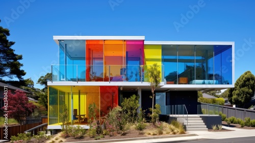 Architectural masterpiece representing a bright and vibrant house, generative ai © Creative Station