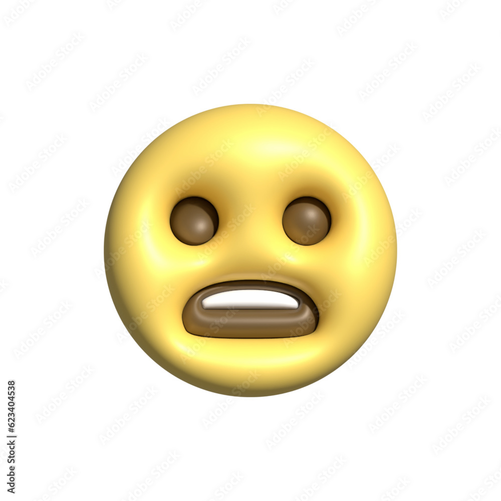 Fototapeta premium Yellow emoji love emoticons faces with facial expressions 3D stylized Emoji icons