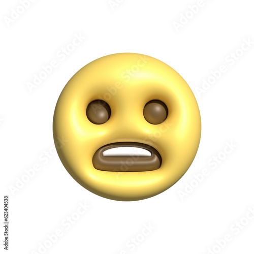 Yellow emoji love emoticons faces with facial expressions 3D stylized Emoji icons