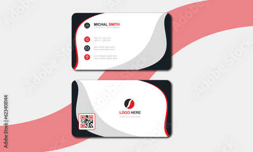 Vector business card template. Visiting vard design.